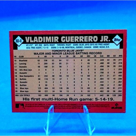 2021 Topps Update Series - 1986 Topps Baseball 35th Anniversary Vladimir... - Picture 4 of 4